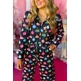 thumbnail image 6 of Women's Navy Blue Colorful Christmas Lights Print Pajama Set - [ZhiHiMeRi] | (US 4-6)S, 6 of 7