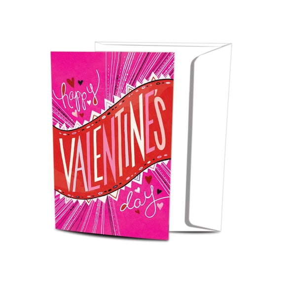 Tree-Free Greetings Valentine's Day Greeting Card 12 Pack, 100% Recycled Paper, 4x6, Bold Valentine (FS54285)