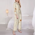 thumbnail image 3 of Kdxio Pita Tortilla Women's Pajama Sets Long Sleeve Button Down Sleepwear Nightwear Soft Pjs Lounge Sets-Large, 3 of 7
