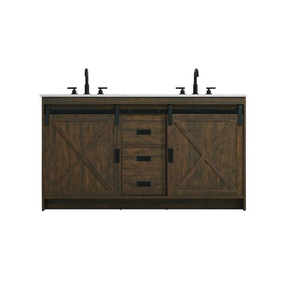 Elegant Kitchen and Bath Austin 60 inch Double Bathroom Vanity in Expresso