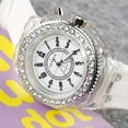 thumbnail image 3 of Reloj de cuarzo de gelatina para parejas, luminoso, personalizado, con diamantes de imitación, estilo coreano, Ginebra, para hombres y mujeres, estudiantes, 3 of 6