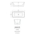 thumbnail image 4 of Kokss Garda 67" Freestanding Soaking Rectangular Bathtub, 4 of 4