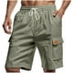 thumbnail image 2 of pstuiky Pantalones cortos para hombre, Pantalones cortos cargo de verano para hombre con cordón en la cintura, bolsillos grandes, pantalones deportivos informales Pantalones cortos de golf, 2 of 9