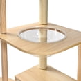 thumbnail image 4 of Vibrant Life 7-Level 69" Natural Wood Cat Tree with Condo, Ladder, and Acrylic Hammock, Beige, 4 of 9