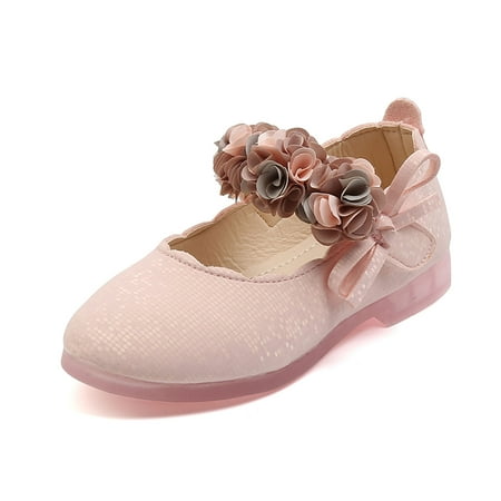 

Binmer Toddler Shoes Baby Girls Princess Soft Non-Slip Flowers Summer Leather Sandals