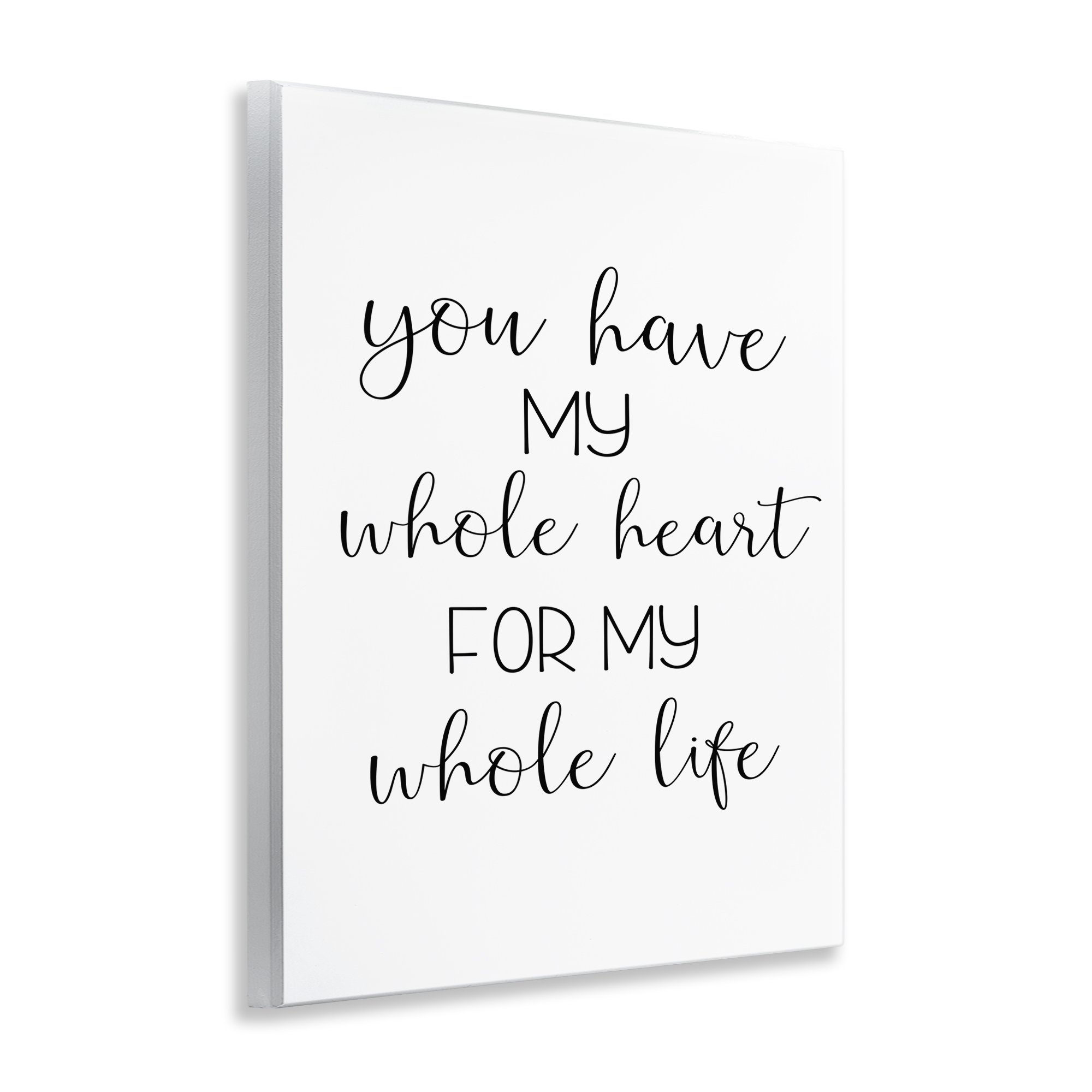 Stupell Industries Whole Heart For Life Text & Numbers Painting Unframed Art Print Wall Art, 11 x 14