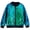Green, variant on Kids Reversible Sequin Bomber Jacket Color Changing Flip Sequin Coat With Ribbed Trim For Party Performance Blue