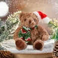 thumbnail image 4 of OEFNTAC Christmas Teddy Bear Doll Santa Hat Soft Kid Bedroom Sofa Ornament Festive Holiday Gift Child Family Decoration 7.87x3.94x2.76in, 4 of 6