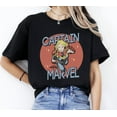 thumbnail image 1 of Captain Marvel T-Shirt Graphique Logo Action Pose Point Rouge, Assorti Famille Disney Vacat - comme sur l'Image - m, 1 of 2