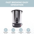 thumbnail image 5 of Alpha Living 100 Cups Electric Coffee Urn – Stainless Steel Large Capacity Electric Kettle Percolator Coffee Pot – Ideal Hot Beverage Dispenser for Catering, Hotels, Restaurants –Leak-Proof Tap, 5 of 8