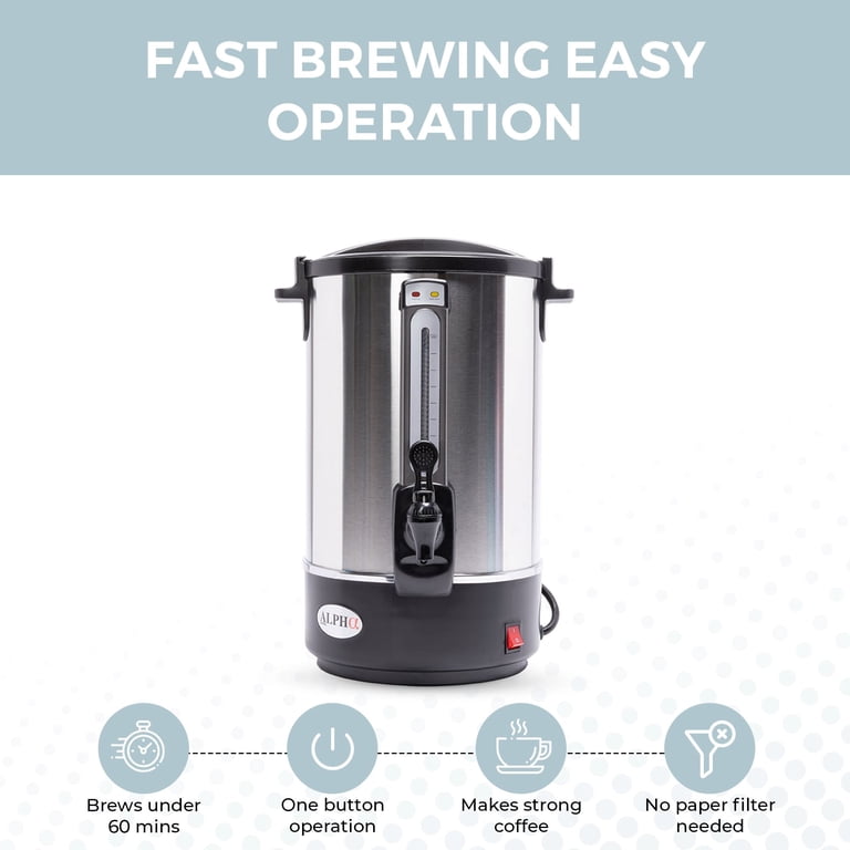 Alpha Living Electric Coffee Urn, 100-Cup photo 7