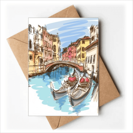 Italy Venice Landscape Watercolour Painting Greeting Cards You are Invited Invitations