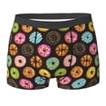 thumbnail image 6 of Men's Boxer Briefs, Colourful Donut Print Soft Comfy Mens Underwear Boxer Briefs Breathable With Widen Waist, 6 of 7