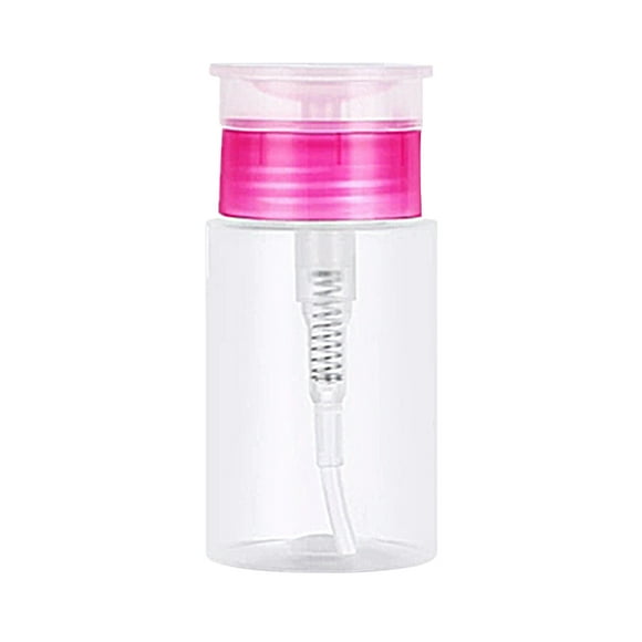 Wozhilaka Food Storage Push Down Empty Lockable Dispenser Bottle for Wine Nail Polish Remover & Makeup Remover for Kitchen Organize for Home Decor