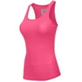 thumbnail image 2 of J. METHOD Women's Tank Top Sleeveless Racerback Basic Stretch Comfy Slim Fitted Ribbed Knit Tops Workout Yoga T Shirt NEWT386 Fuchsia M, 2 of 6