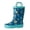 Blue, variant on Oaki Kids Waterproof Rubber Rain Boots with Easy-On Handles