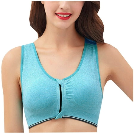 Ashirexll Bras for Women Zipper Shockproof Gathers No Steel Ring Vest Running Fitness Women s Underwear Sports Bra Womens Bras Sports Bra Mint Green XXL