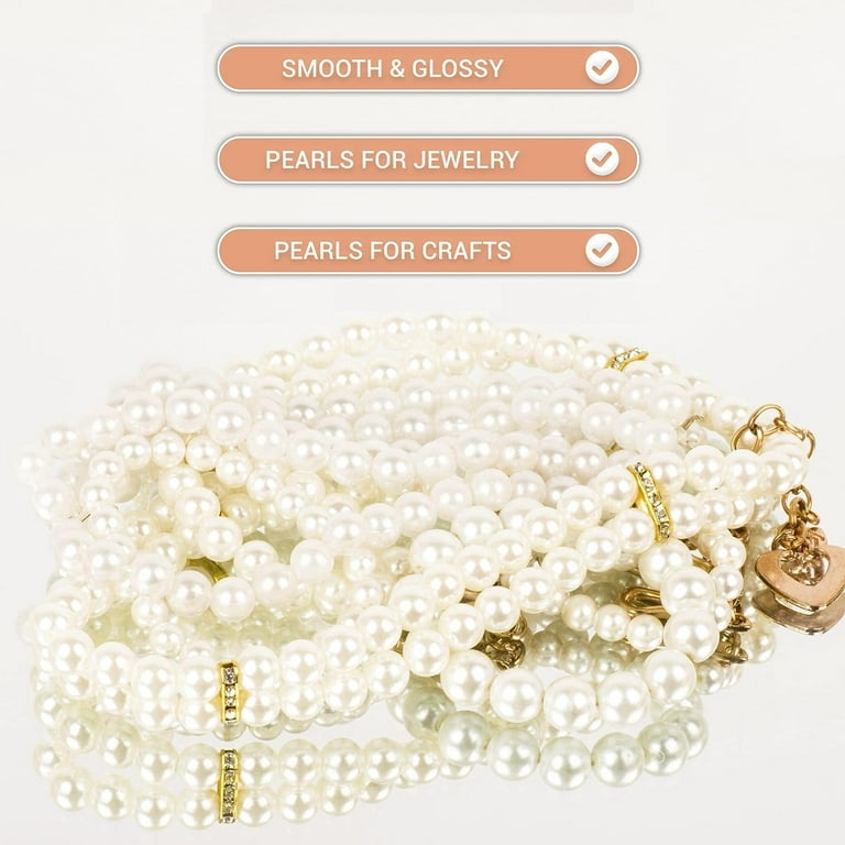 Pearls Beads, 850 Pcs 8Mm 14Mm 18Mm Pearl Beads For Jewelry Making