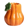 thumbnail image 5 of Luckky Thanksgiving Pumpkin Shaped Ceramic Candle Holder, Fall Harvest Candlestick for Tealight Votive & Pillar Candles, Autumn Table Centerpiece, Mantel Shelf Farmhouse Home Decor, 5 of 6