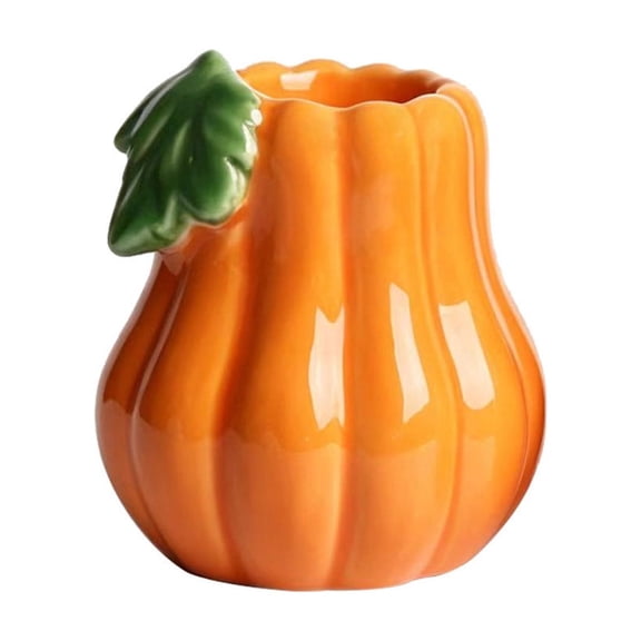 Thanksgiving Pumpkin Candle Holder Ceramic,Cute Fall Harvest Table Centerpiece Decoration,Halloween Autumn Scented Candle Holder Ornament for Fireplace Mantel Shelf,Kitchen Dining Room Entryway Decor