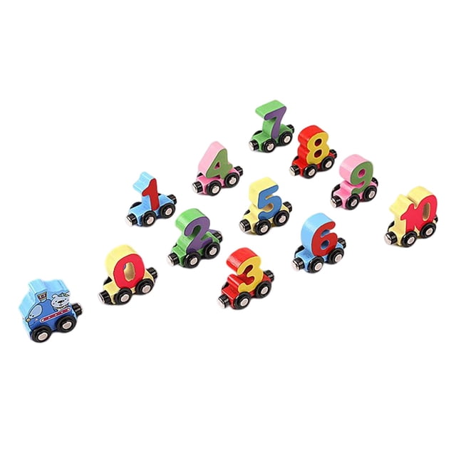10x Building Blocks Number Train Set Figura Montessori Math para preescolar CUTICAT vehículo de juguete