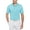 Capri Bright White, variant on Grand Slam Mens Caviar Black & Gray Stripe Performance Golf Polo Shirt Small