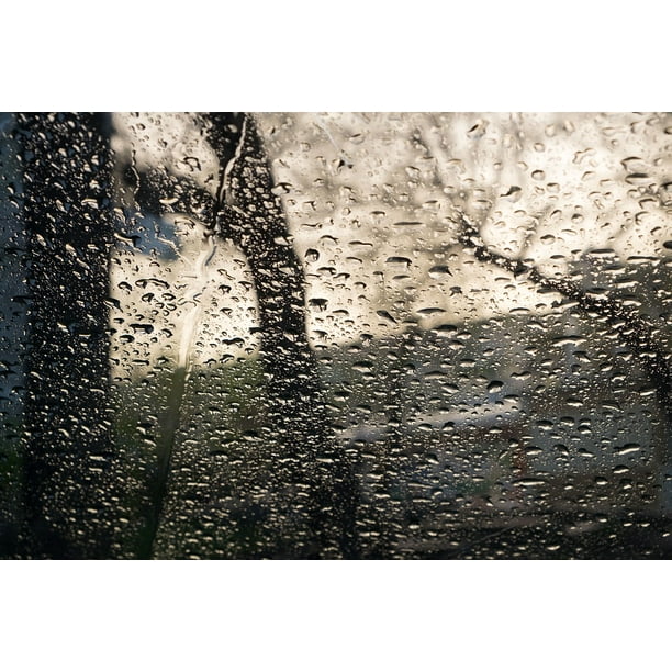 Wet Rain Drop Drops Glass Window Rain Blurry Inch By 30 Inch Laminated Poster With Bright Colors And Vivid Imagery Fits Perfectly In Many Attractive Frames Walmart Com Walmart Com