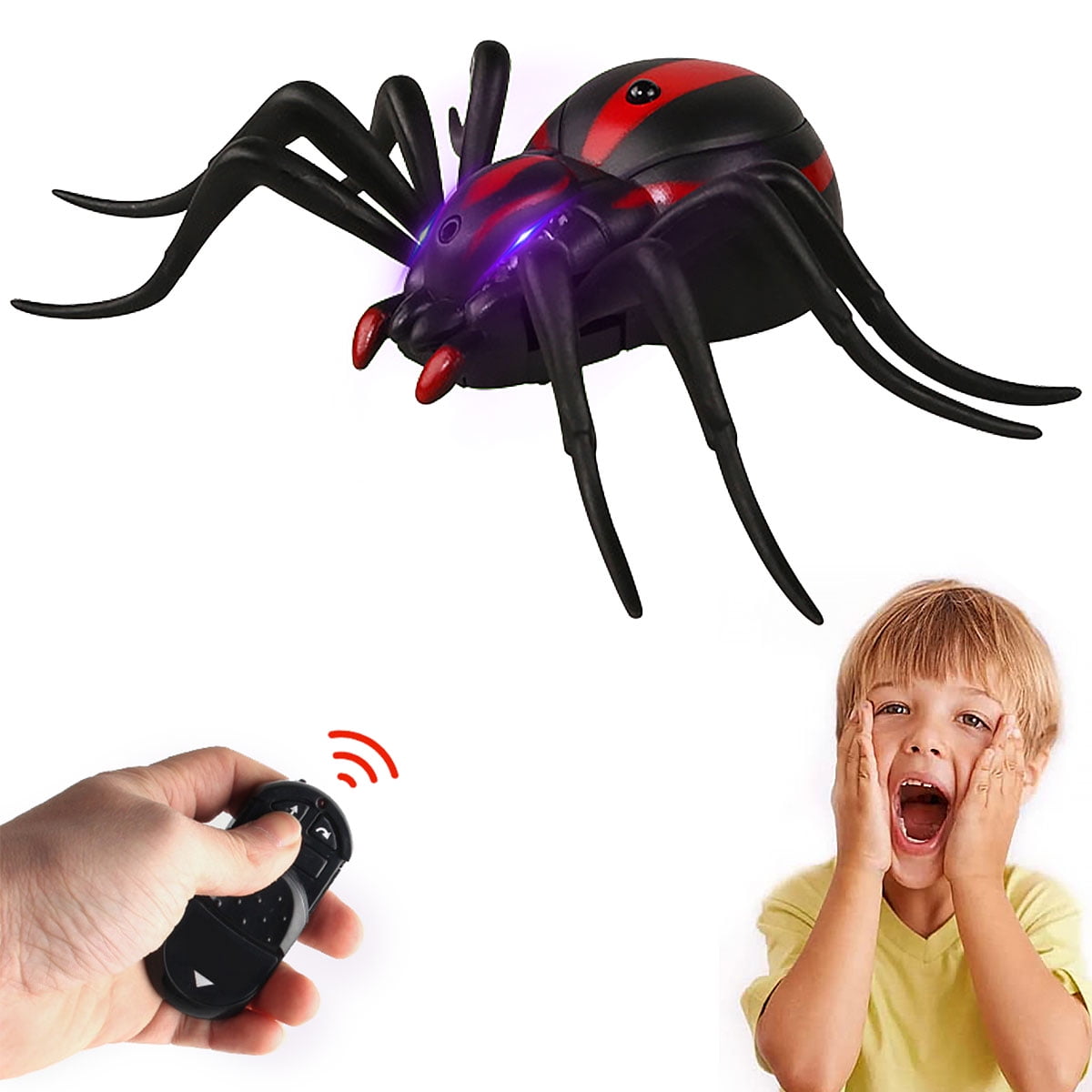 Zgifts Electronic Realistic Animal Scorpion RC Wireless Infrared Remote Control Prank Insect Scary Trick Animal Toy Adult Children Kids Girls Gift For Christmas Halloween,Red 