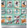 thumbnail image 1 of Soimoi Poly Georgette Fabric Penguin Ocean Print Sewing Fabric Yard 42 Inch Wide, 1 of 3