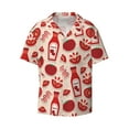 thumbnail image 3 of Goofa Tomatoes Printed Men's Casual Short-sleeved Shirt,Lightweight Breathable Button-down,Summer Casual men's top,Versatile Fashion shirt-Medium, 3 of 7