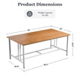 thumbnail image 7 of PARKWELL Outdoor Rectangular Dining Table,Patio Heavy-Duty Metal Frame Table with Polywood Top,Waterproof, Sunproof, Rust-Resistant for Porch Balcony Backyard,White, 7 of 7