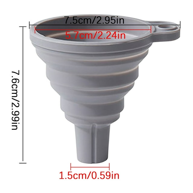 Leodye 1PCS Kitchen Funnel, Funnels for Filling Bottles, Food Grade Funnel, Foldable Kitchen Funnels for Water Bottle Transfer-2.95×2.99IN