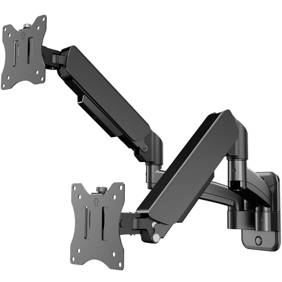 PUTORSEN Dual Monitor Wall Mount for 17-32 inch Flat/Curved Computer Screens, Each Holds Up to 19.8lbs