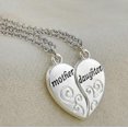 thumbnail image 2 of Collar con colgante de corazón de plata con forma de madre e hija, regalo para el día de la madre, para mujer --- Código de producto 45573, 2 of 5