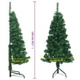 thumbnail image 4 of vidaXL Corner Artificial Christmas Tree Green 150 cm PVC, 4 of 5
