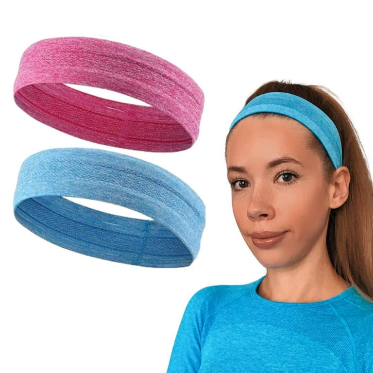 5 Pieces Thick Non-slip Elastic Sport Headbands, Elastic Silicone