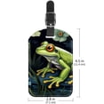 thumbnail image 6 of Square 2Pack PU Leather Frog Cruise Luggage Tag with Privacy Cover and Name ID Tag for Travel Handbags Backpacks Luggage Tags, 6 of 6