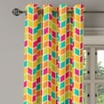 thumbnail image 2 of Ambesonne Colorful Grommet Curtain, Chevron Hipster Style, 50" x 72", Multicolor, 2 of 6