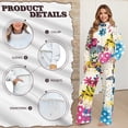 thumbnail image 6 of Xixirimido Butterfly Floral Dots Abstract Print Womens Sweatsuits 2 Piece Outfits Long Sleeve Sweatshirt Wide Leg Sweatpants Matching Set Fall Winter Fashion Tracksuit Oversized, X-Large, 6 of 7