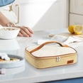 thumbnail image 4 of Fnochy Back to School Insulated Casserole Carrier, Insulated Casserole Carry Bag for Hot or Cold Food, for Travel/Picnic/Party, Beige Single Layer, Durable Cloth with Zip Pockets, Leak-Proof, 4 of 6