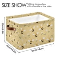 thumbnail image 4 of Yayeee Canvas Storage Basket with Handles for Shelves Fabric Bins Closet Organizer, Cute Bee Pattern, 4 of 8