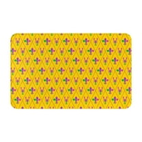 Bathroom Rugs Non Slip Washable - Crayfish Fleur de lis Kitchen Mats for Floor, Area Rugs for Entryway Rugs Indoor, Laundry Bathroom Room Door Rug with Rubber Backing 20x31.5in