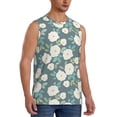thumbnail image 2 of Fotbe Men's Flower Print Men's Sleeveless Muscle Tank Tops Casual T-Shirts for Gym Workout Beach-Medium, 2 of 8