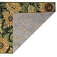 thumbnail image 5 of MARINA Indoor/Outdoor Power Loomed Synthetic Blend Low Profile Area Rug - Traditional Graphic Botanical Floral Camping (Sunflowers Black) (8'10" x 11'9"), 5 of 5