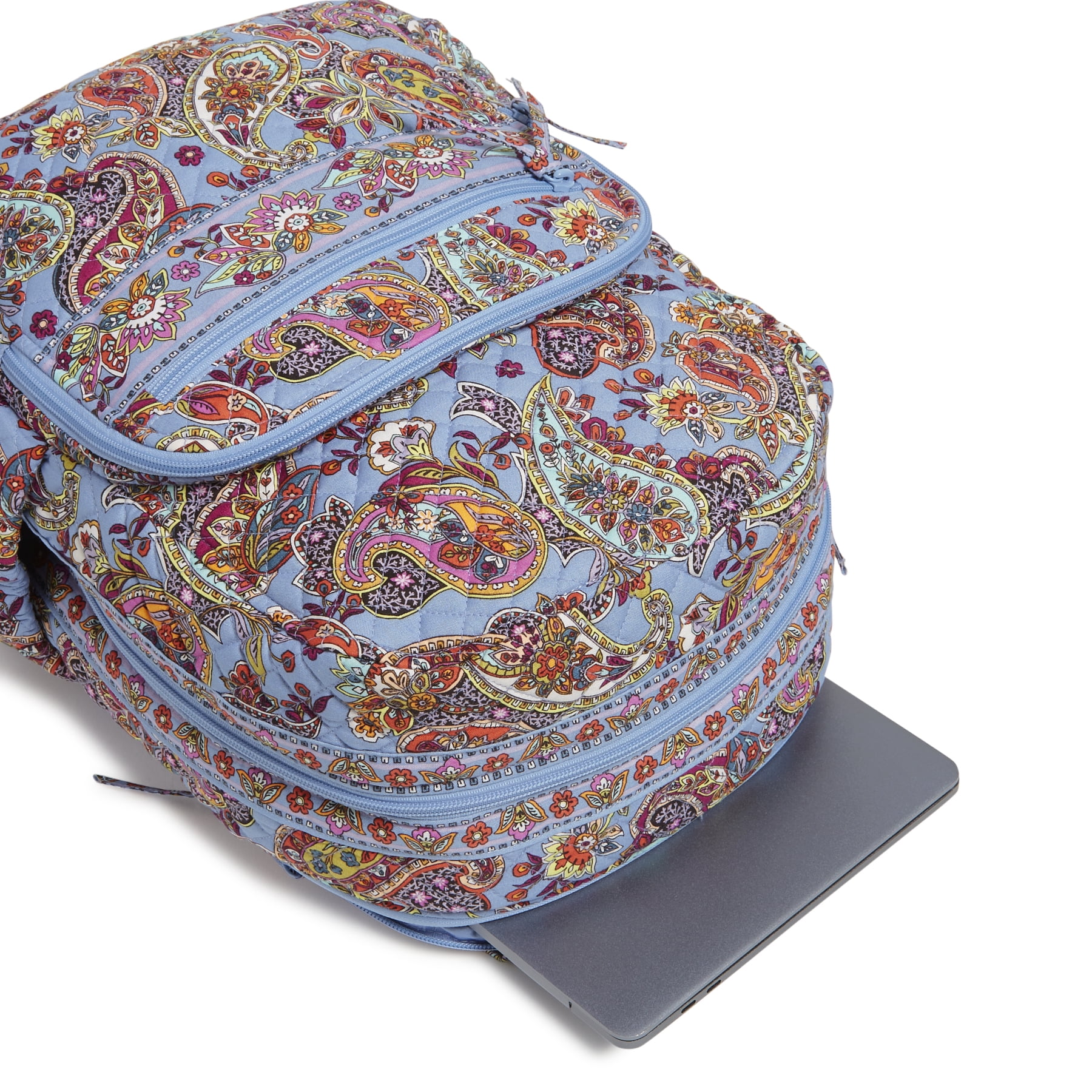 Vera Bradley Women\'s Cotton Campus Backpack Bookbag, Provence Paisley, One Size Vera Bradley Campus Backpack – ShopCGX main image 3