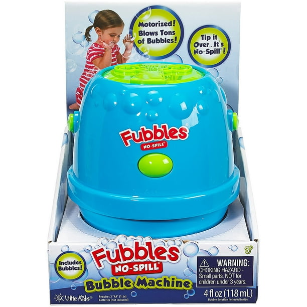 Little Kids Fubbles No Spill Bubble Machine, Blue and Green Walmart