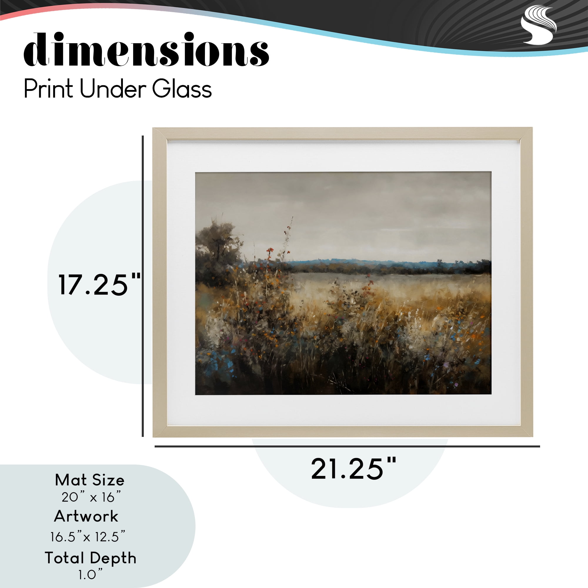 Stupell Industries Abstract Grunge Meadow Birch Framed Print Under Glass, design by Creative Studio