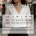 thumbnail image 4 of Morttic Women's Elegant Solid Color Lace Trim V-Neck Blouse – Puff Sleeve Button Front Top Summer Fashion Commuting Outfit White，S, 4 of 4