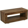thumbnail image 4 of Yardi Yarda 43" Coffee Table, Farmhouse Center Table With Storage, Brown, 4 of 5
