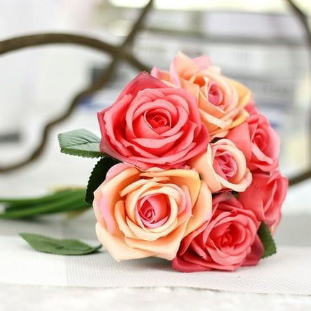 artificial rose bunch silk artificial flowers real touch for wedding